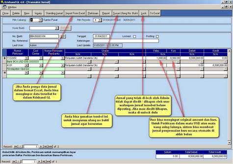 Transaksi Jurnal - Software Accounting Krishand General Ledger