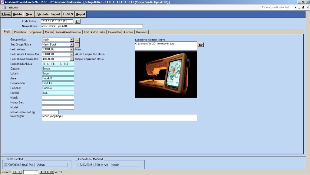 Setup Aktiva Tetap Fixed Assets